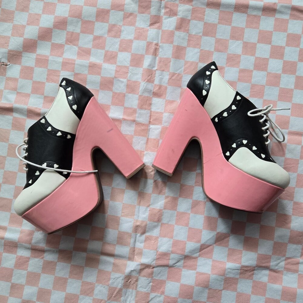 Sugarbaby Sugarthrillz Peggy Sue loafer Platform shoes US 8 - Picture 8 of 10